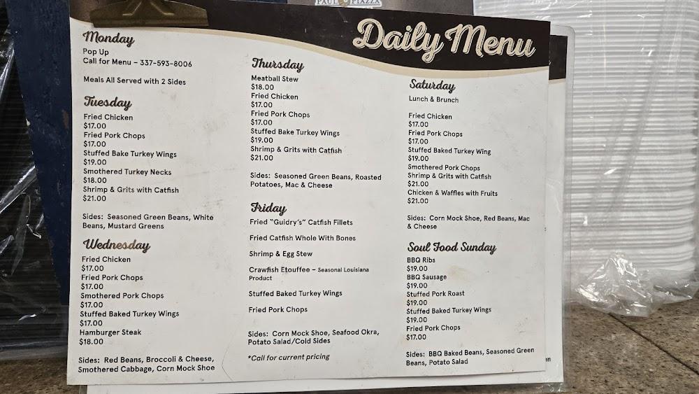 Laura's Two Menu image 1